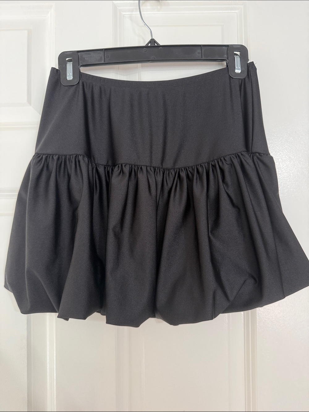 love...ady Black Bubble Hem Skater Skirt